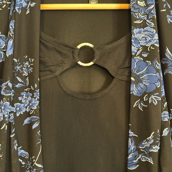 Harper 241 Plus Size Blue Floral Midi Dress Size 3X - Picture 6 of 8